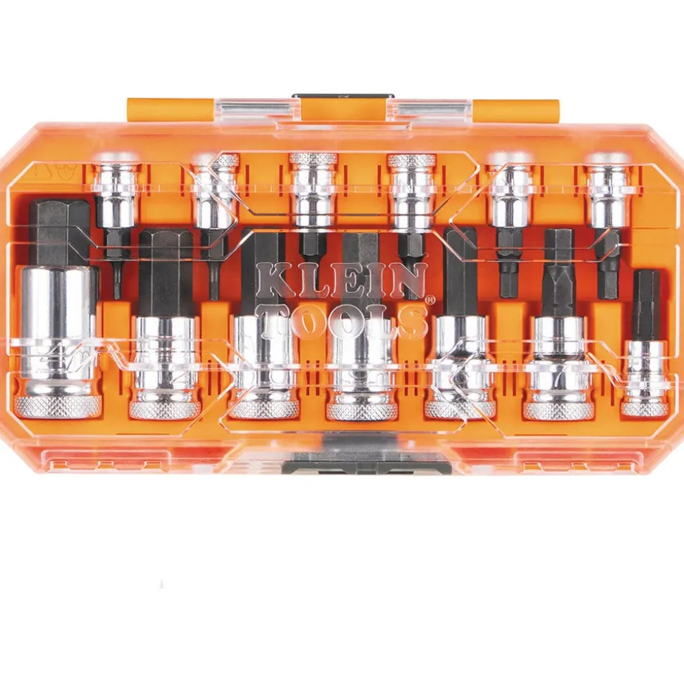 Klein Tools Knurled Hex Bit Socket Set, Metric, 13-Piece 65213HEXM