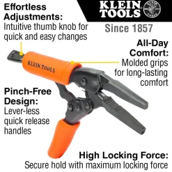 Klein Tools Locking Pliers, Long Nose 6