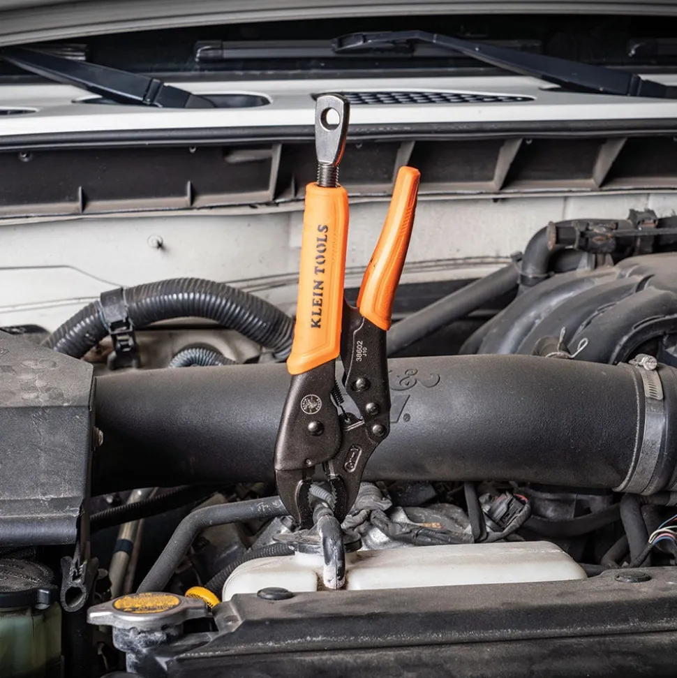 Klein Tools Locking Pliers, Long Nose 6", Curved Jaw 7- and 10", 3-Piece 38665