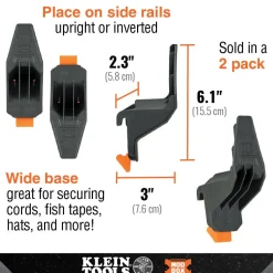 Klein Tools MODbox Multi-Hook Rail Attachment, 2-Pack 54816MB