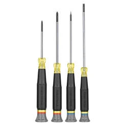 Klein Tools Precision Screwdriver Set, Slotted, and Phillips 4-Piece 85616