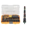 KNECT Essential Pass Through Impact Socket Set, SAE, Metric, 28-Piece w/ 9-in-1 Impact Rated Flip Socket Set