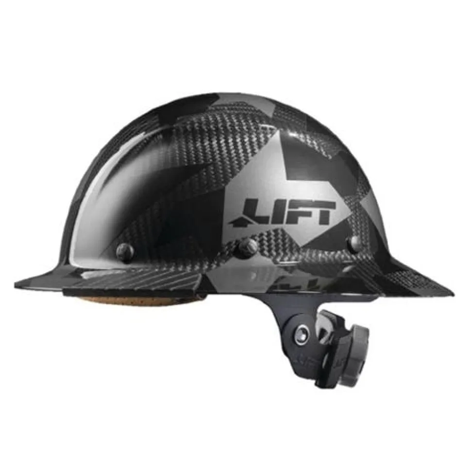 Lift DAX Carbon Fiber Full Brim Hard Hat (Black Camo) HDC-20CK
