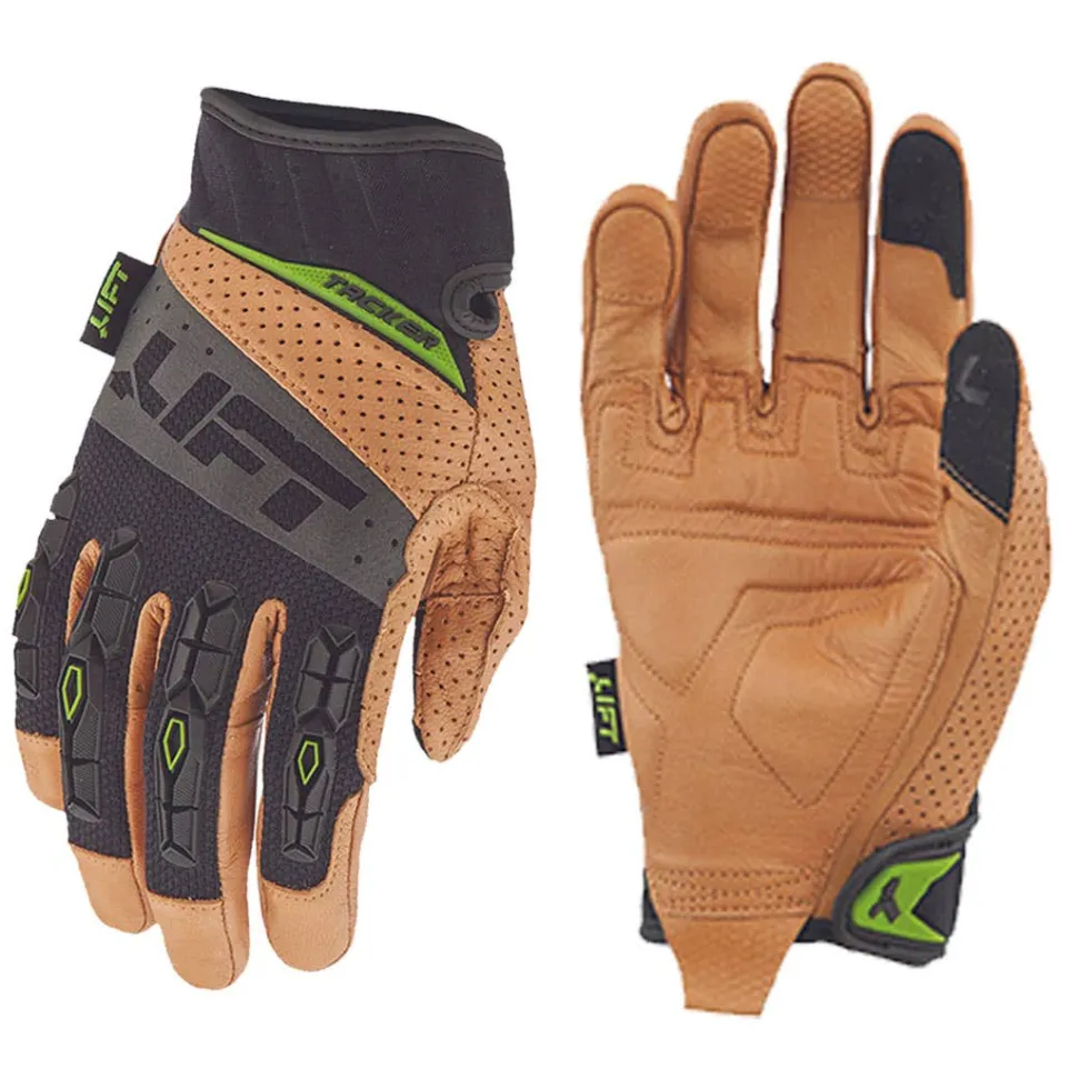 Lift Genuine Leather Vibration Absorbing Tacker Gloves GTA-17KB