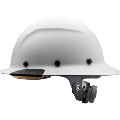 Lift Safety Fiber Resin DAX Carbon Full Brim Hard Hat, White Matte HDF-24CWM