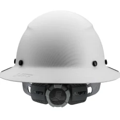 Lift Safety Fiber Resin DAX Carbon Full Brim Hard Hat, White Matte HDF-24CWM