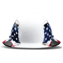 Lift Safety Fiber Resin DAX Full Brim Hard Hat, American Flag HDF-24AF