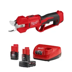 M12 Brushless Pruning Shears w/ M12 REDLITHIUM CP2.0/XC4.0 Starter Pack Bundle