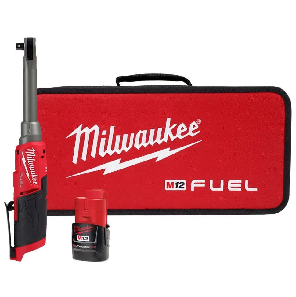 M12 FUEL 3/8" Extended Reach High Speed Ratchet Kit w/ M12 REDLITHIUM HIGH OUTPUT XC5.0 Battery Bundle