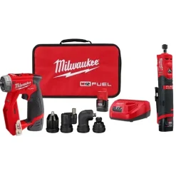 M12 FUEL Installation Drill/Driver Kit w/ M12 FUEL 1/4" Straight Die Grinder Bundle