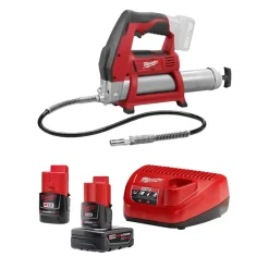 M12 Grease Gun w/ M12 REDLITHIUM CP2.0/XC4.0 Starter Pack Bundle