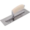 Marshalltown 10" X 3" Finishing Trowel w/ Curved Wood Handle MXS54