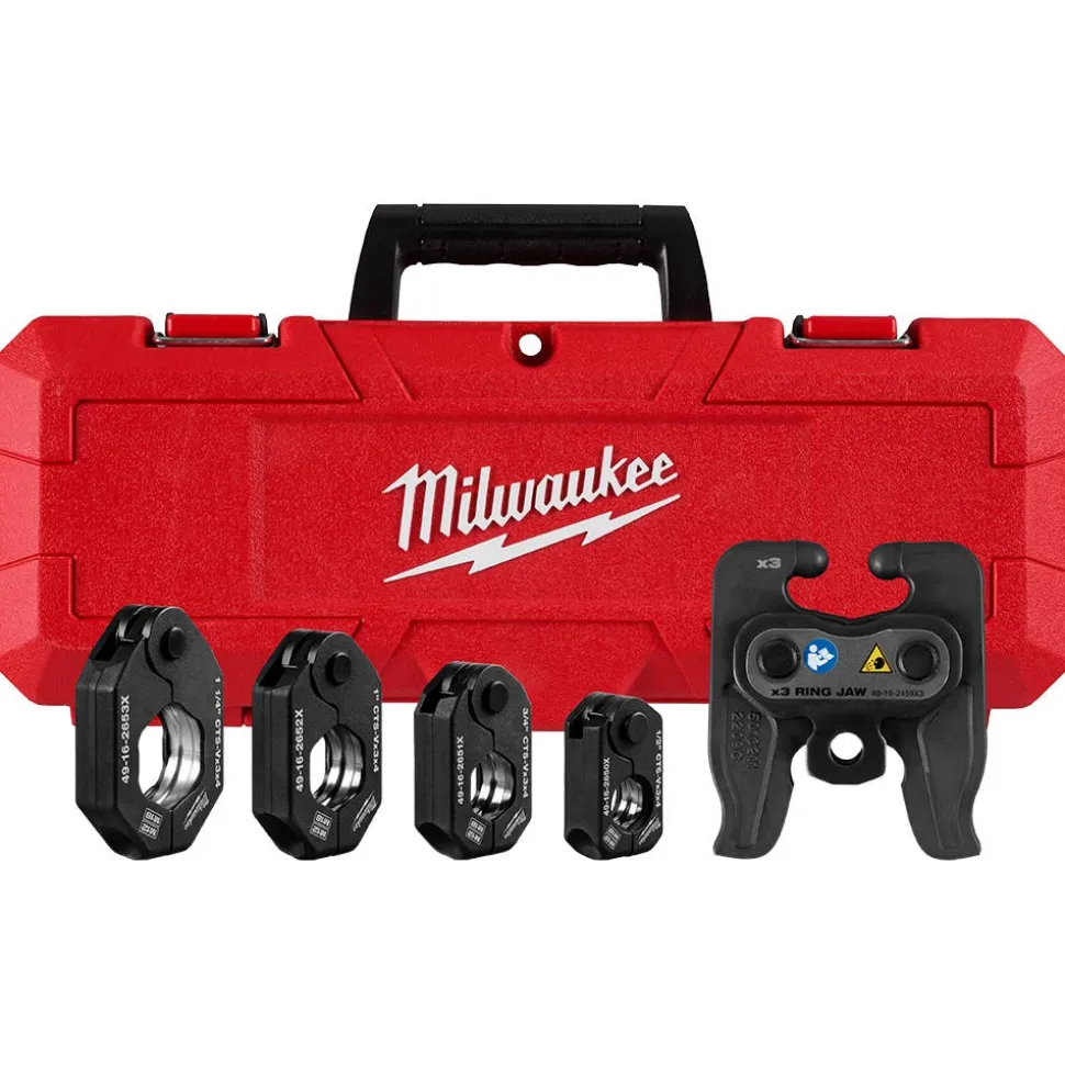 Milwaukee 1/2" - 1-1/4" CTS-V Pivoting Press Ring Kit for M12 FORCE LOGIC Press Tool 49-16-2490X