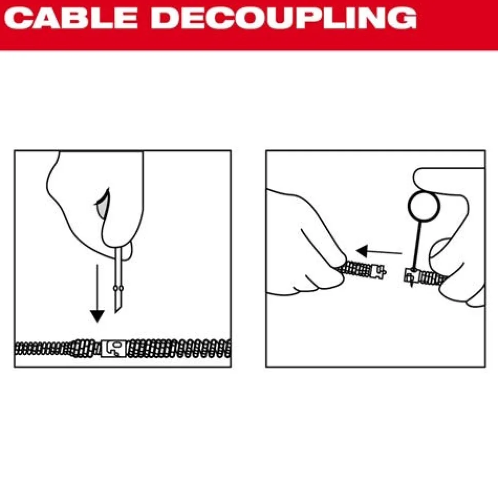 Milwaukee 2 - 4" Head Attachment Kit for Milwaukee 7/8" Sectional Cable 48-53-3839
