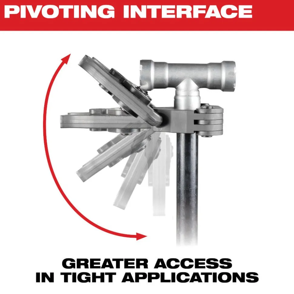 Milwaukee 2-1/2" - 4" IPS-P Black Pipe Pivoting Press Ring Kit for M18 FORCE LOGIC Long Throw Press Tool 49-16-2698X