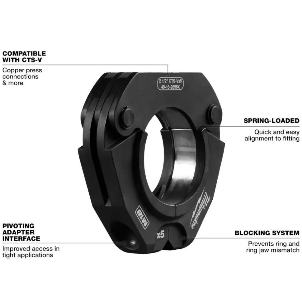 Milwaukee 2-1/2" - 4" NIBCO Press Ring Kit for M18 FORCE LOGIC Long Throw Press Tool 49-16-2690NX