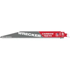 Milwaukee 9" 6 TPI Carbide Wrecker SAWZALL Blades Demo (5 Pack) 48-00-5542
