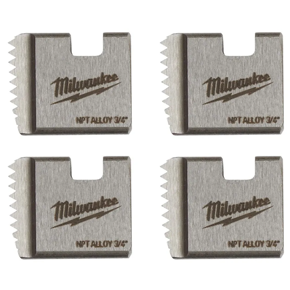 Milwaukee 3/4" Alloy NPT Portable Pipe Threading Dies (Set of 4) 48-36-1102