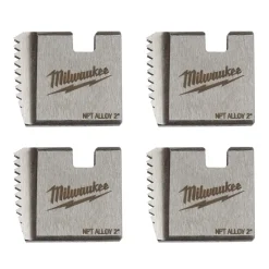Milwaukee 2" Alloy NPT Portable Pipe Threading Dies (Set of 4) 48-36-1106