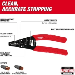 Milwaukee 10-18 AWG Comfort Grip Wire Stripper & Cutter 48-22-3050
