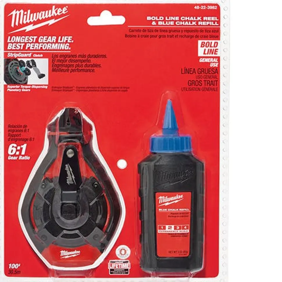 Milwaukee 100' Bold Line Kit w/ Blue Chalk 48-22-3982