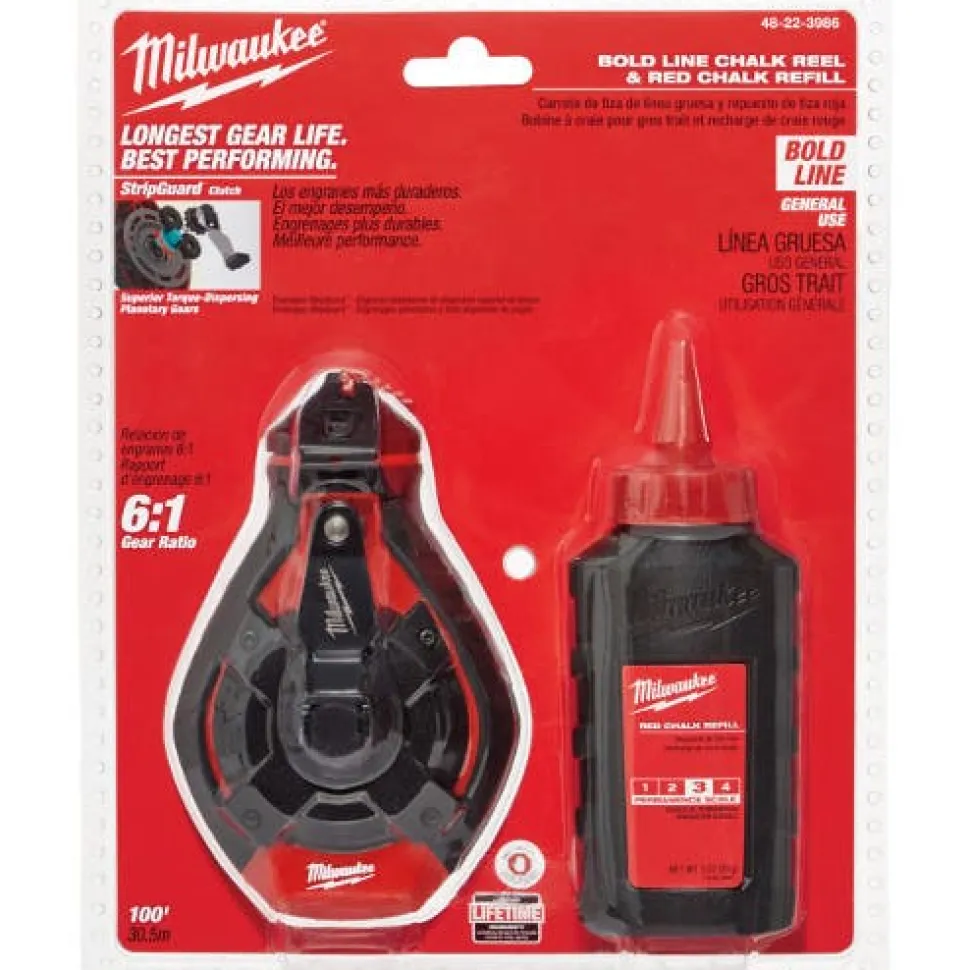 Milwaukee 100' Bold Line Kit w/ Red Chalk 48-22-3986