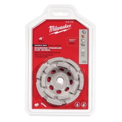 Milwaukee 4" Diamond Cup Wheel Double Row 49-93-7750