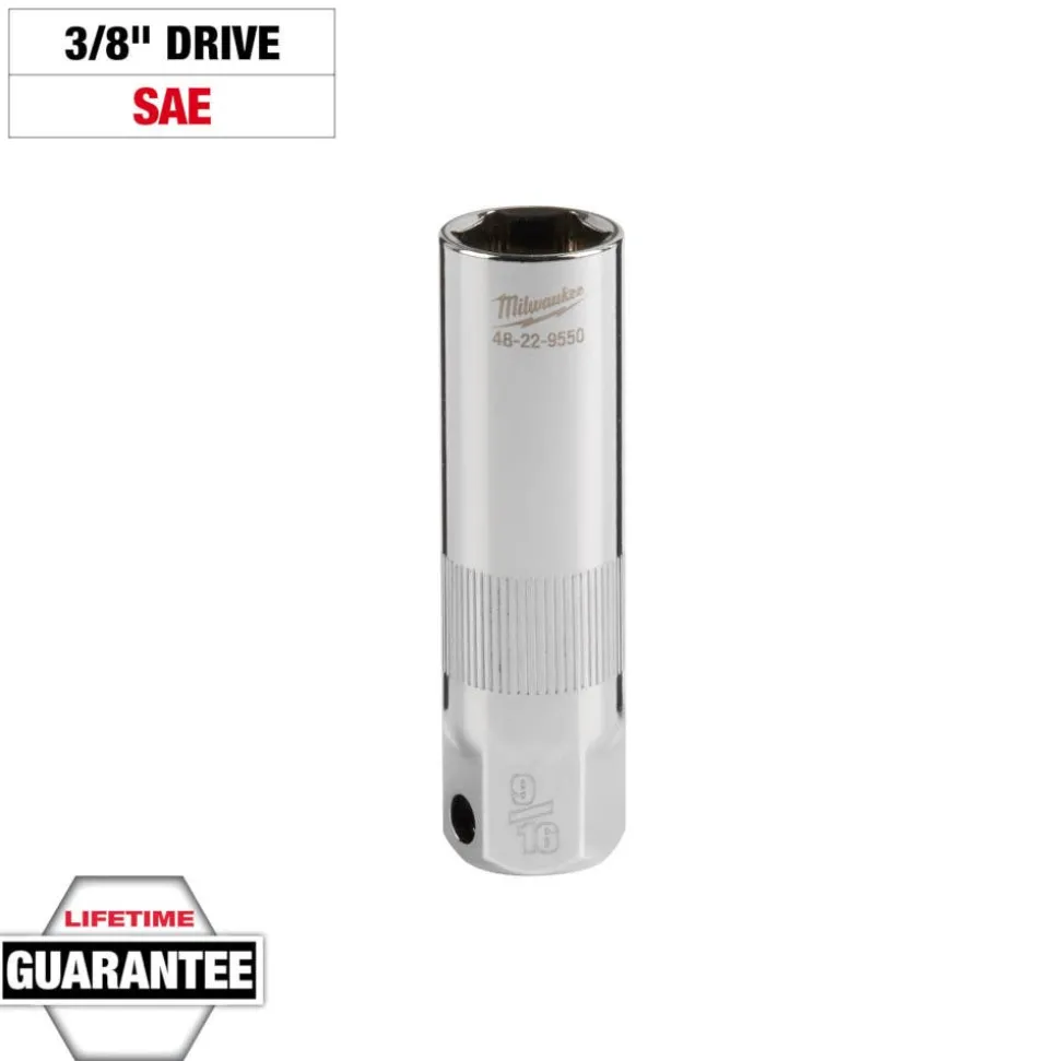 Milwaukee 3/8" Drive 9/16" Spark Plug Socket 48-22-9550