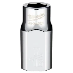 Milwaukee 1/2" Drive 7/16" Standard 6-Point Chrome Socket 45-34-2001