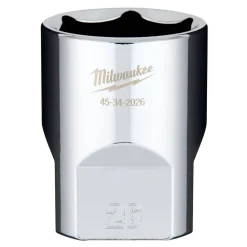 Milwaukee 1/2" Drive 26mm Standard 6-Point Chrome Socket 45-34-2026