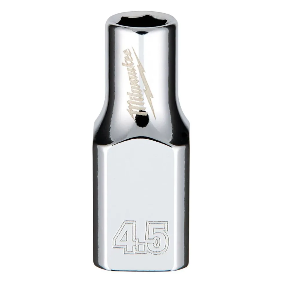 Milwaukee 1/4" Drive 4.5mm Standard 6-Point Chrome Socket 45-34-4001