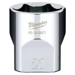 Milwaukee 3/8" Drive 21mm Standard 6-Point Chrome Socket 45-34-8021