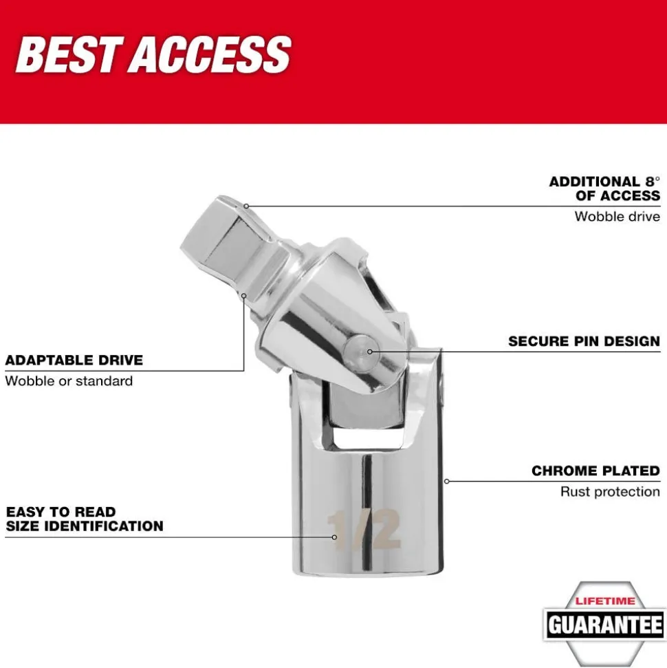 Milwaukee 1/2" Drive Universal Joint 42-04-9104