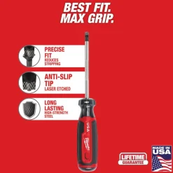 Milwaukee #1 ECX 4" Cushion Grip Screwdriver (USA) MT215