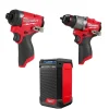 Milwaukee 1/4" Hex Impact Driver, 1/2" Hammer Drill/Driver & Radio/Charger Bare Tool Bundle