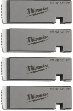 Milwaukee 1/2"-3/4" HIGH SPEED FOR STAINLESS NPT Universal Pipe Threading Dies 48-36-1205