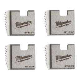 Milwaukee 3/4" High Speed NPT Portable Pipe Threading Dies (Set of 4) 48-36-1108