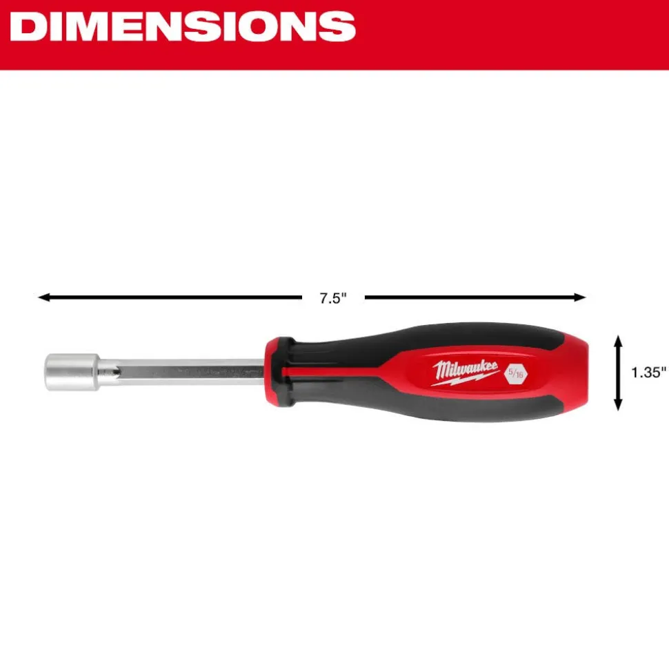 Milwaukee 9/16" HollowCore Magnetic Nut Driver 48-22-2557