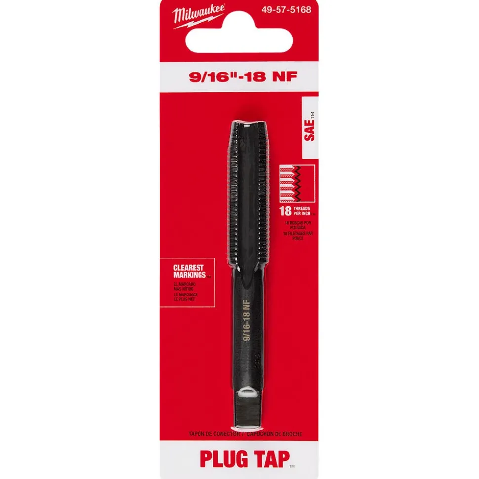 Milwaukee 9/16"-18 NF Straight Flute Plug Tap 49-57-5168
