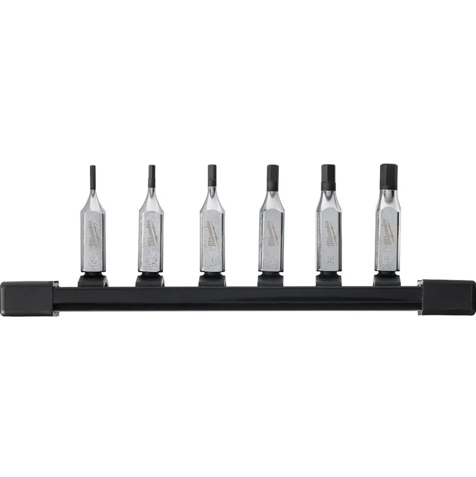 Milwaukee 6 Piece 1/4" Drive Hex Bit Socket Set - Metric 48-22-9541