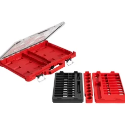 Milwaukee 47 Piece 1/2" Drive SAE & Metric Ratchet & Socket Set PACKOUT Trays 48-22-9487T