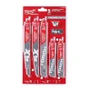 Milwaukee 5 Piece Carbide Sawzall Blade Set Demo Wood / Metal Cutting Reciprocating Blades 49-22-5505