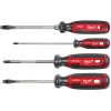 Milwaukee 4 Piece Cushion Grip Screwdriver Set (USA) MT200-4