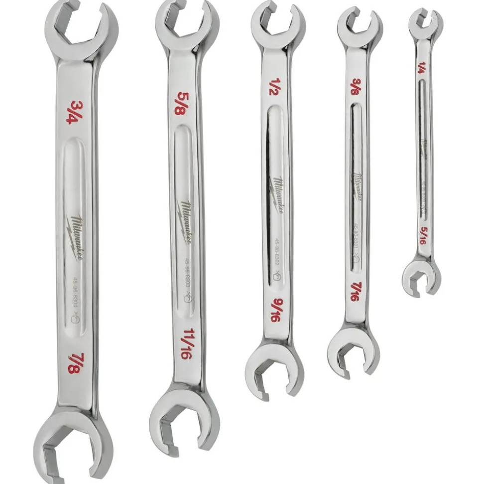 Milwaukee 5 Piece Double End Flare Nut Wrench Set - SAE 48-22-9470