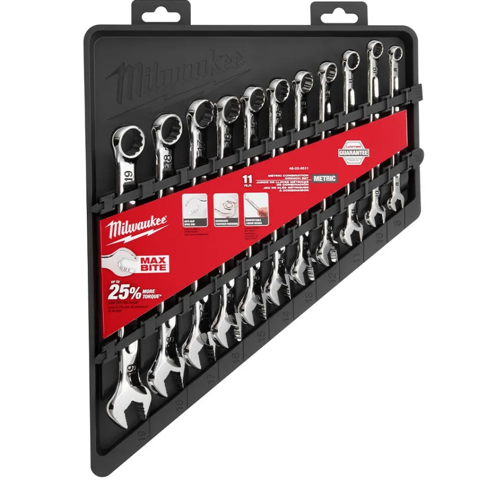 Milwaukee 11 Piece Metric Combination Wrench Set 48-22-9511