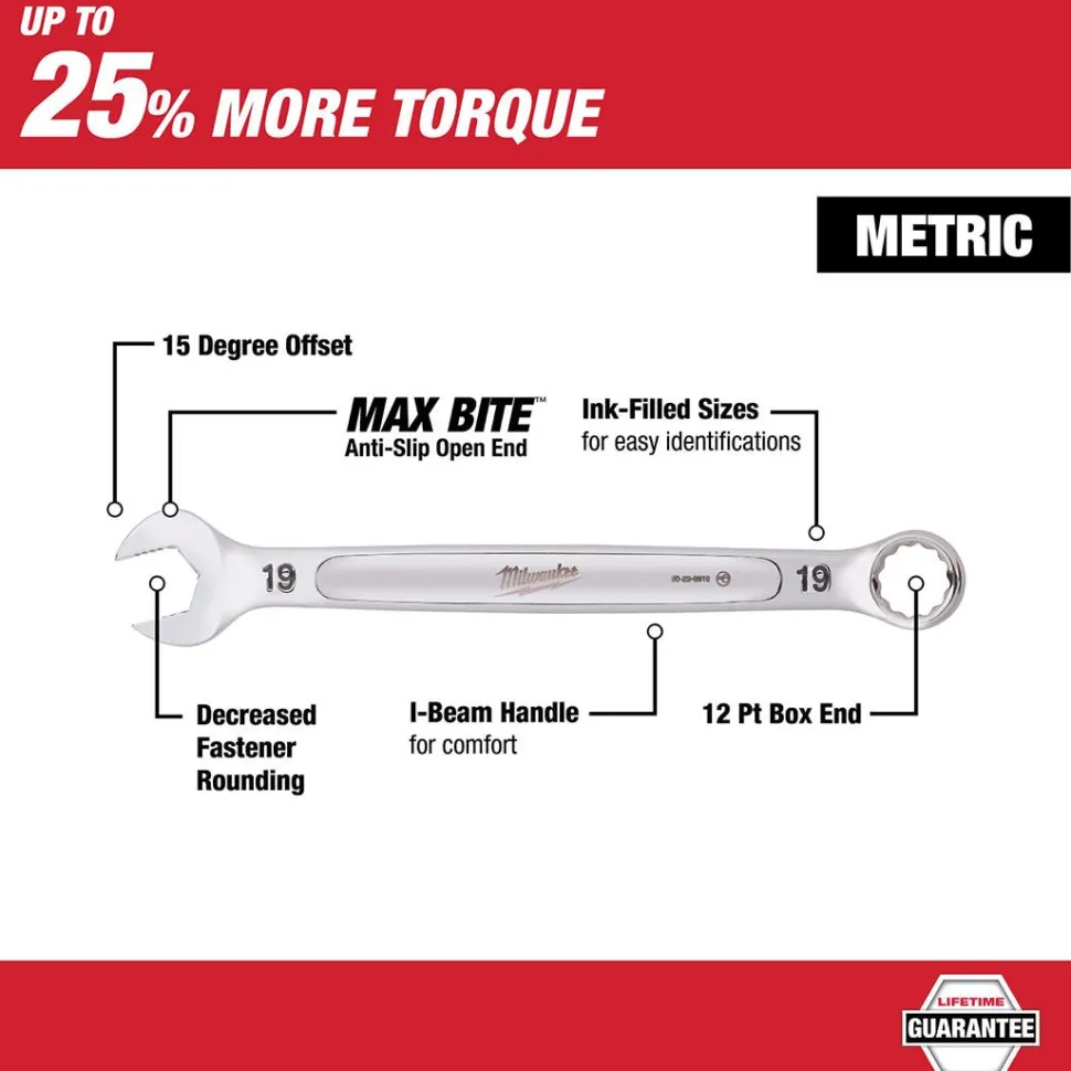 Milwaukee 11 Piece Metric Combination Wrench Set 48-22-9511
