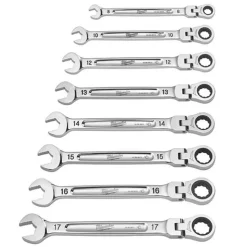 Milwaukee 7 Piece Metric Flex Head Ratcheting Combination Wrench Set 48-22-9529