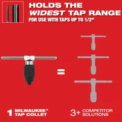 Milwaukee 15 Piece SAE Tap and Die Set with Hex-LOK 2-in-1 Handle 49-22-5602