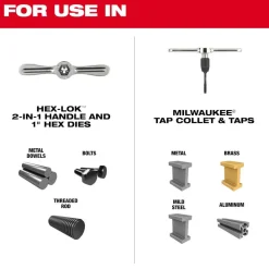 Milwaukee 15 Piece SAE Tap and Die Set with Hex-LOK 2-in-1 Handle 49-22-5602