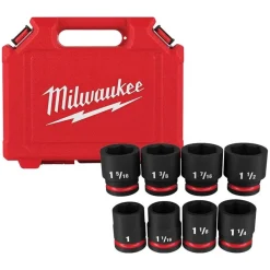 Milwaukee 8 Piece Shockwave Impact Duty 3/4" Drive SAE Standard 6 Point Socket Set 49-66-7017